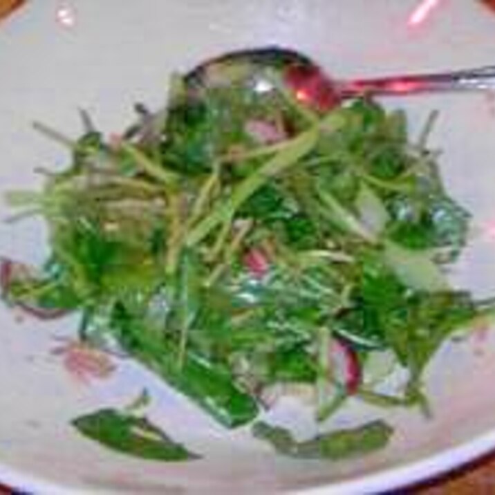 空芯菜とホウレン草のサラダ